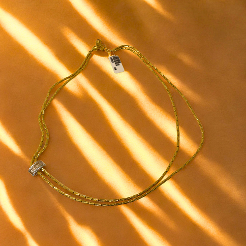 Baget Taşlı Oval Kesim 14 Ayar Kolye