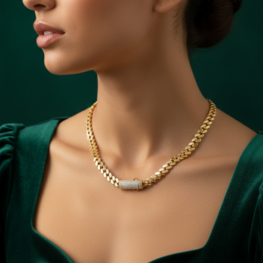 Taşlı Gurmet Kolye 14 Ayar