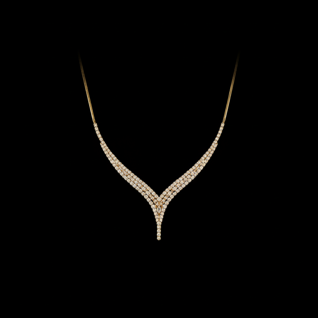 Zarif Su Yolu Gerdanlık 8 Ayar Set